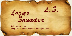 Lazar Sanader vizit kartica